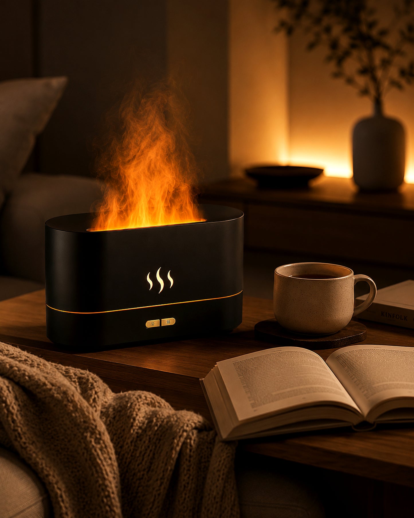 Humidificador Chimenea | Efecto Llama Relajante
